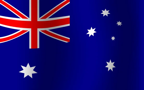 Australische Nationalflagge weht flach — Stockvektor