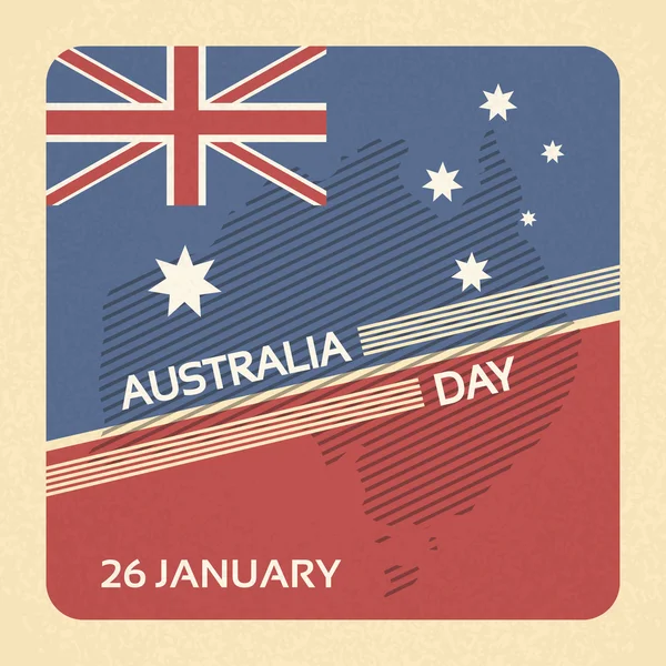 Bannière nationale de drapeau de jour d'Australie — Image vectorielle