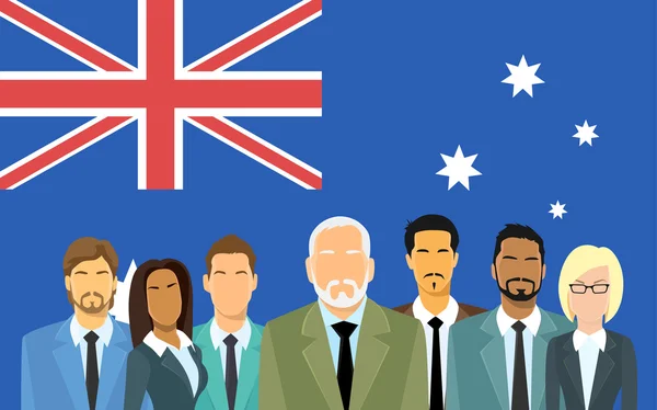 Grupo Bandera y Empresarios de Australia , — Vector de stock