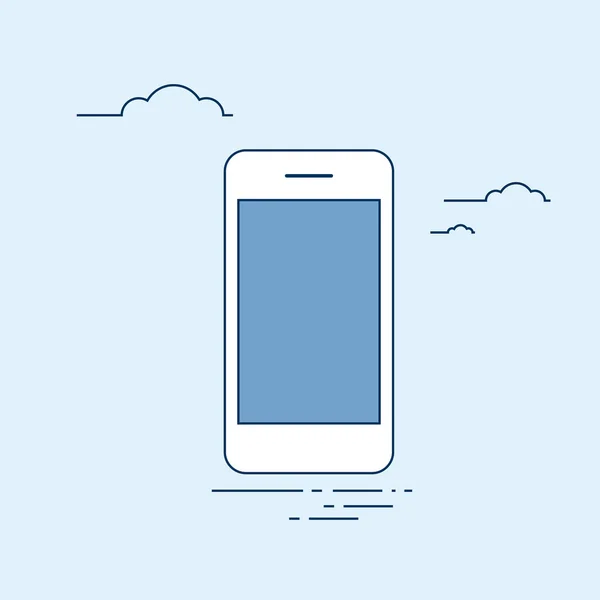 スマート フォンと空白の空の画面 — ストックベクタ