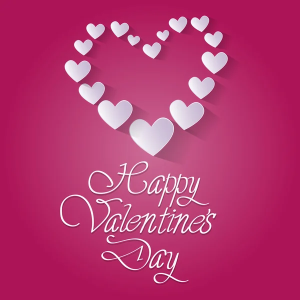 Roze Valentine dag Gift Card — Stockvector