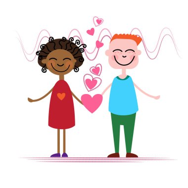 Çift tutun kalp şekli aşk