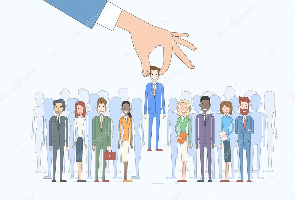 Recruitment Hand Picking Business Person Candidate People Group