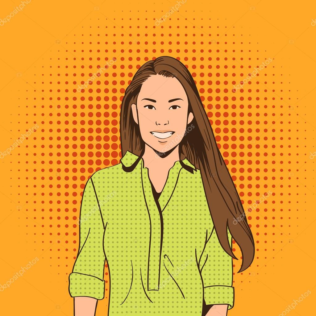 Asian Woman Smile Pop Art Colorful Retro Style Vector Image By C Mast3r Vector Stock Asian Woman Smile Pop Art Colorful Retro Style Vector Image By C Mast3r Vector Stock