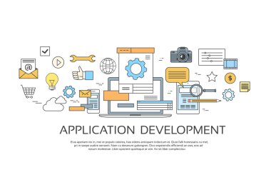 Application Development Create Design Site Programming Coding Set Icon Collection