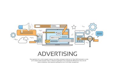 Advertising Online Web Banner Concept Internet Technology