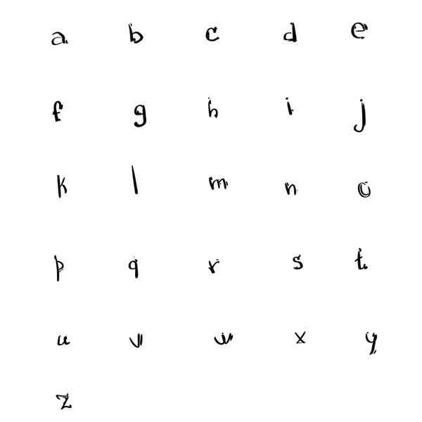 Алфавит Малая коллекция писем Рисунок набора рук — стоковый вектор