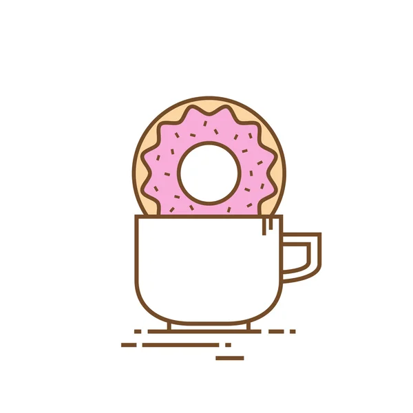 Sketch Cup With Dough — стоковий вектор