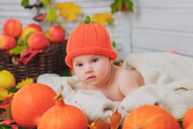 bebek sepeti kabak ile. Sonbahar