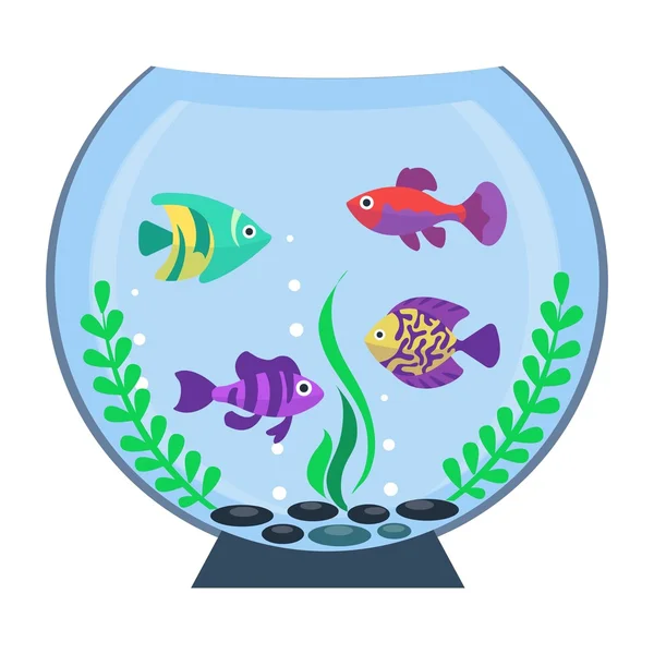 Вектор плоскої акваріум — стоковий вектор