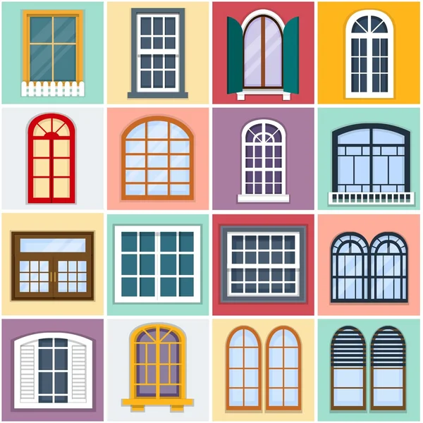 Vector illustration of windows set. — Stock Vector