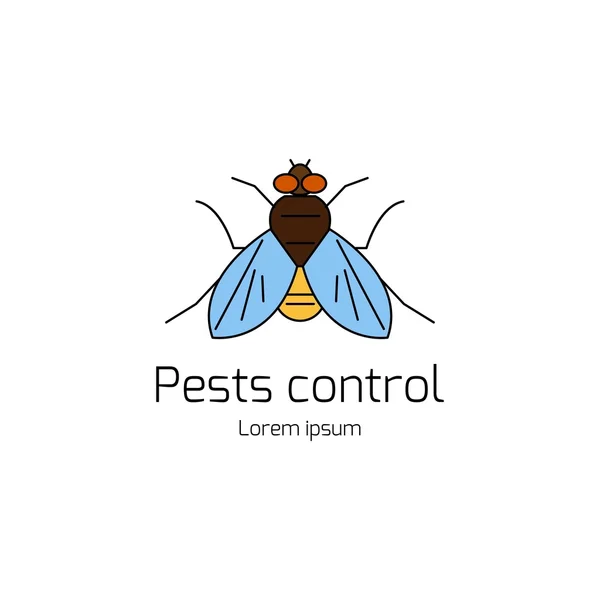 Pests control. Domestic insect pests — Stock Vector