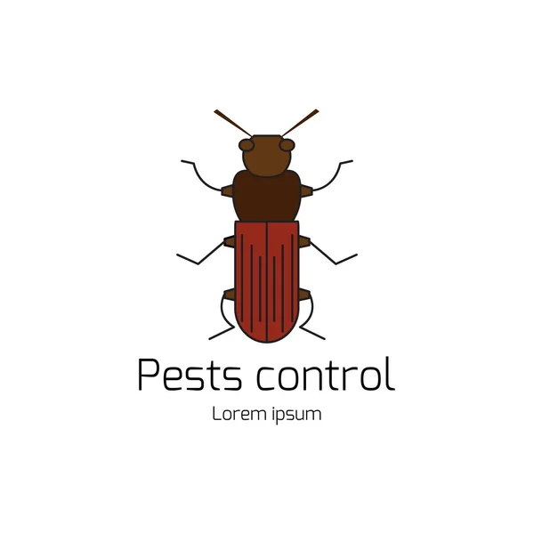 Ongedierte controle. Binnenlandse insectenplagen — Stockvector
