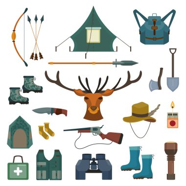Avcılık vektör set