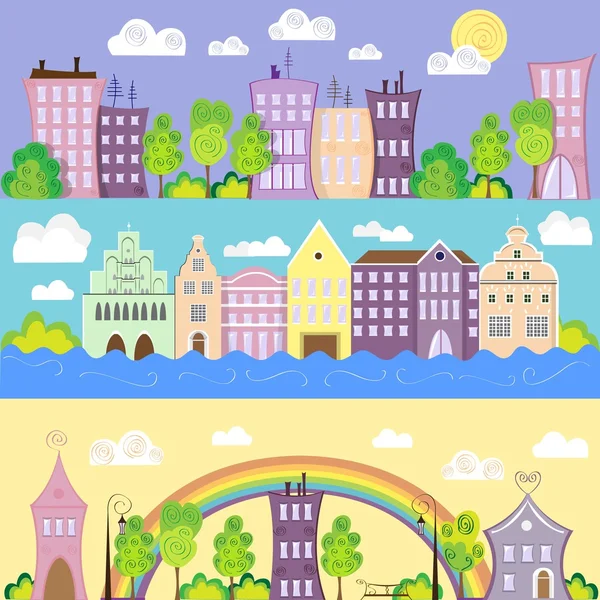 City banners — Stock Vector