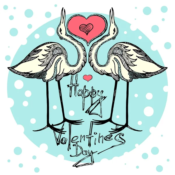 Saint Valentine's day greeting card — Stock Vector