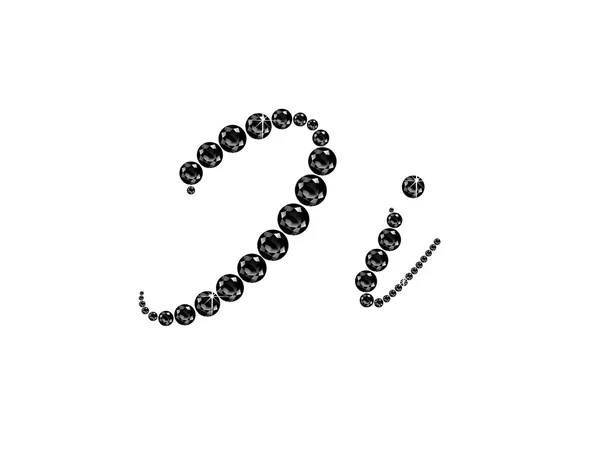 II Onyx Script Jeweled lettertype — Stockvector