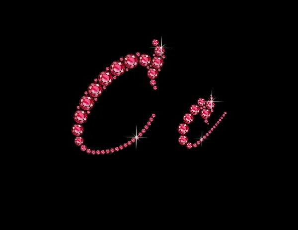Cc Ruby スクリプトの宝石で飾られたフォント — ストックベクタ