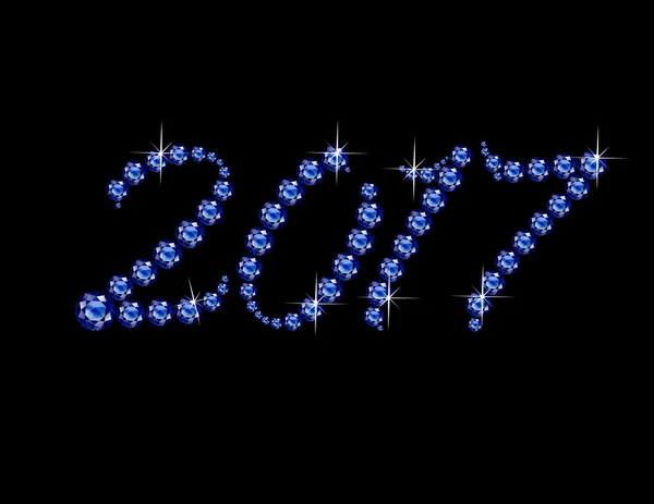 2017 in Saphir Script Polices bijoux — Image vectorielle