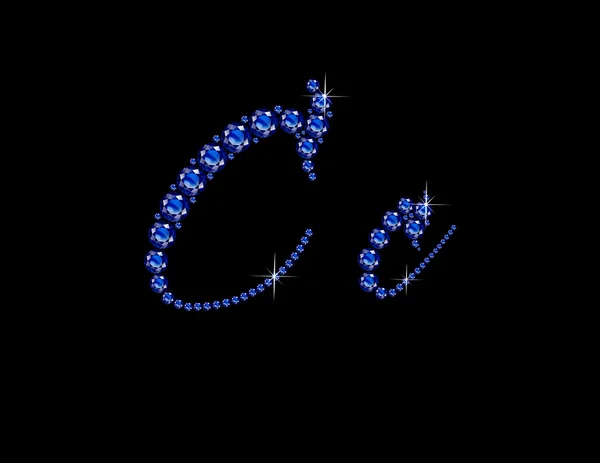 Cc Emerald Script Polices bijoux — Image vectorielle