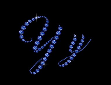 Yy Sapphire komut dosyası yazı tipi Jeweled