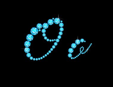 Oo Akuamarin komut dosyası içinde yazı tipi Jeweled