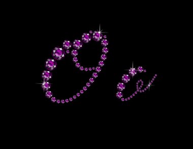 Oo Ametist komut dosyası içinde yazı tipi Jeweled