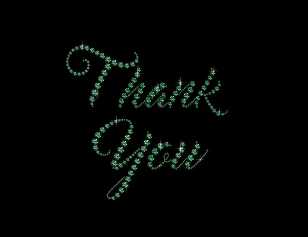 Thank You in Emeralds — Stock Photo, Image