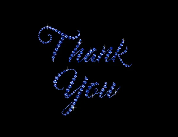 Thank You in Sapphires — Stock Photo, Image