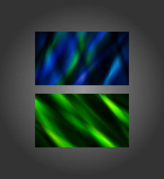青と緑のグラデーションの抽象的なバナー — ストックベクタ
