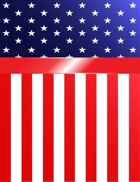 Amerikaanse vlag Banner met lint — Stockvector