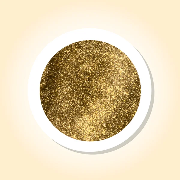 Gold metallic Kreis Aufkleber — Stockvektor