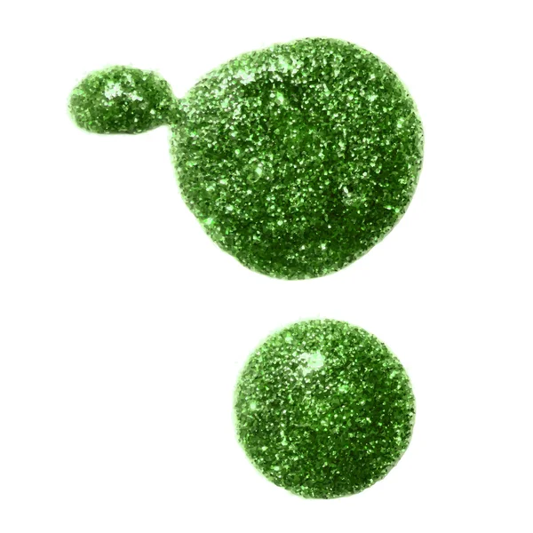 Verde Glitter Paint Blob — Vetor de Stock