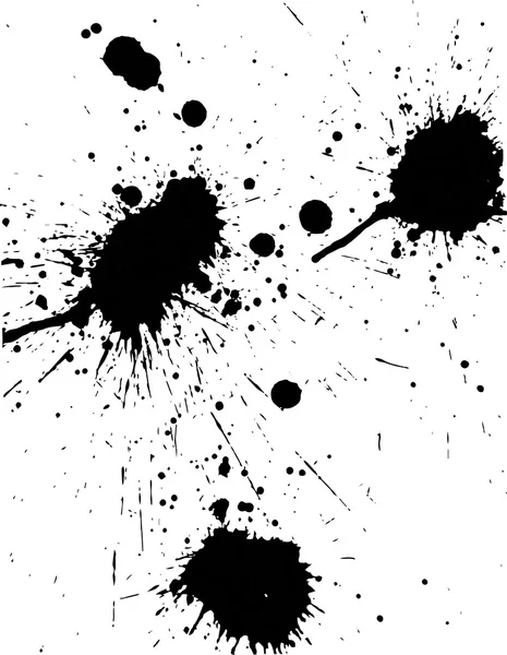 Black Splatter Paint — Stock Vector