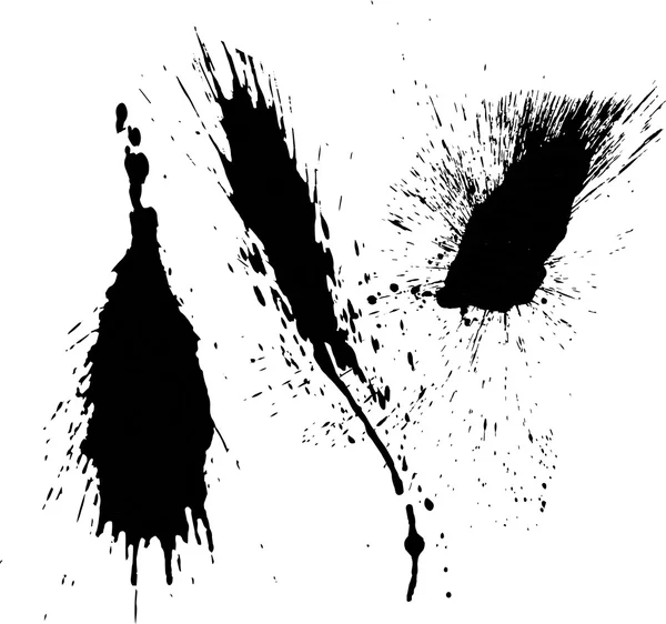 Zwarte Splatter verf — Stockvector