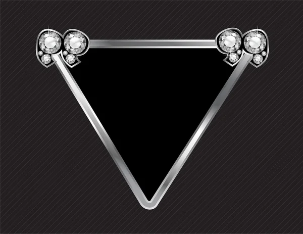 钻石三角宝石讲话泡泡 — 图库矢量图片