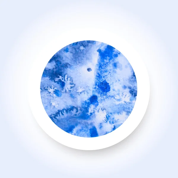 Cirkel akvarell tvätta Salt teknik — Stock vektor