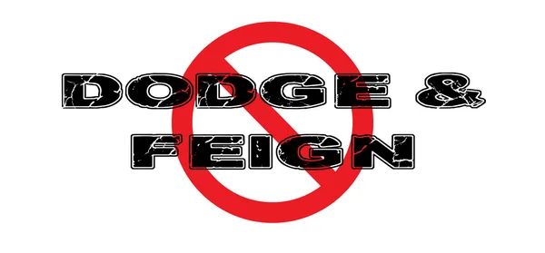 Interdiction Dodge & Feign — Image vectorielle