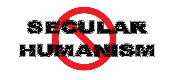 Verbot des säkularen Humanismus — Stockvektor