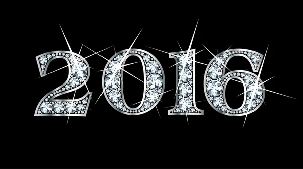 Diament bling "2016" — Wektor stockowy