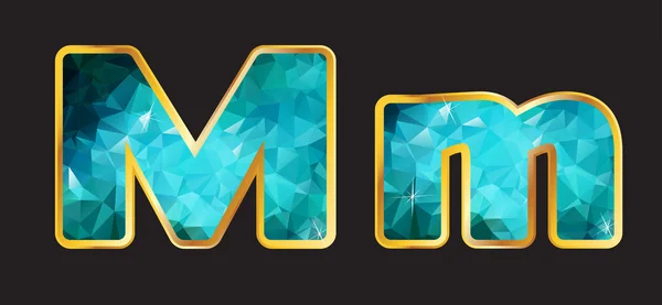 Mm avec Gold et Teal — Image vectorielle