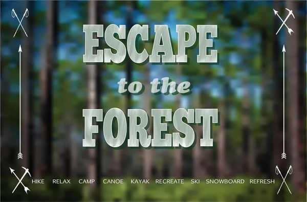 Échapper à la forêt — Image vectorielle