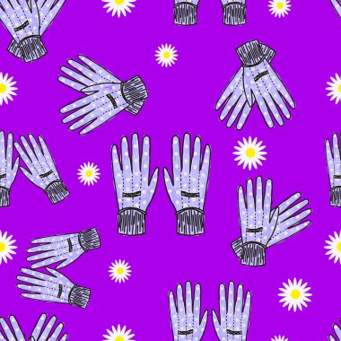 Sorunsuz çizilmiş Bahçe eldiven arka plan