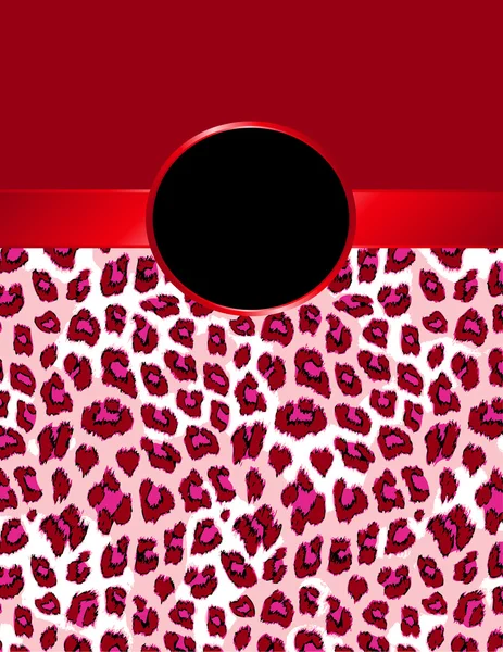 Bright Red Leopard Print with Rosette — Διανυσματικό Αρχείο