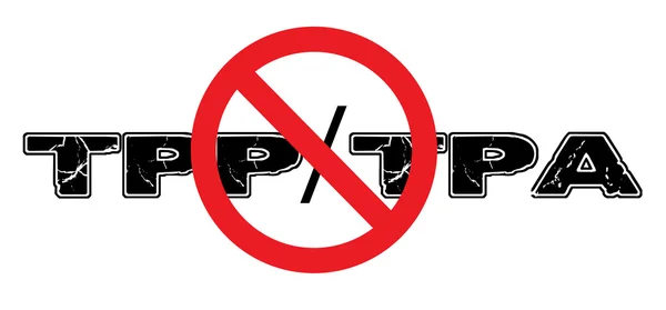 Prohibición del TPP-TPA — Vector de stock