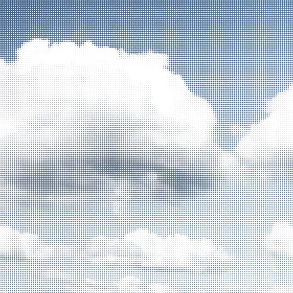 Cielo azul con nubes en medio tono — Archivo Imágenes Vectoriales