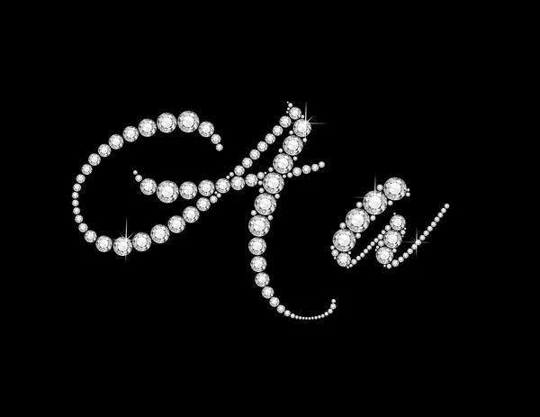 Aa Diamond Script Polices bijoux — Image vectorielle