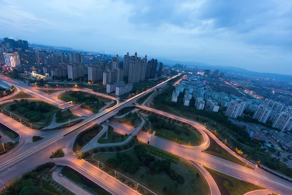 Sunset of shanghai china — Stok fotoğraf