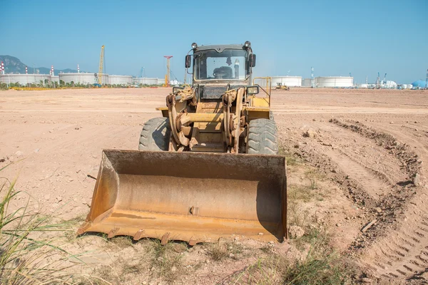 Bulldozer Byggarbetsplats — Stockfoto