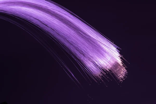 Optische Fasern Dinamic Fliegen Aus Der Tiefe Auf Technologie Hintergrund — Stockfoto